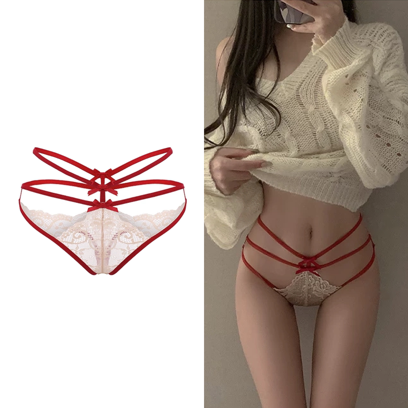 Individually Packaged, Stunning Lace Hollow-Out Panties for Women, High-Quality, Pure and Sexy, Alluring Waist-Hanging Briefs