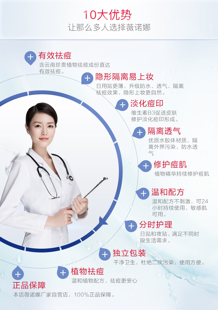 薇诺娜 隐形祛痘贴 18片 图4
