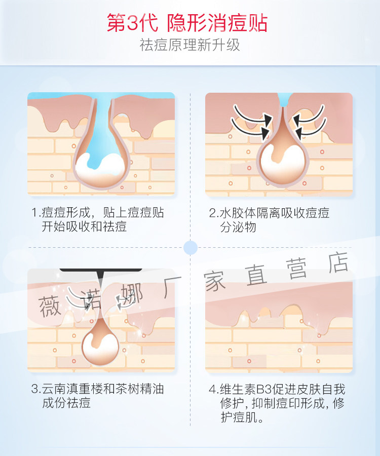 薇诺娜 隐形祛痘贴 18片 图2