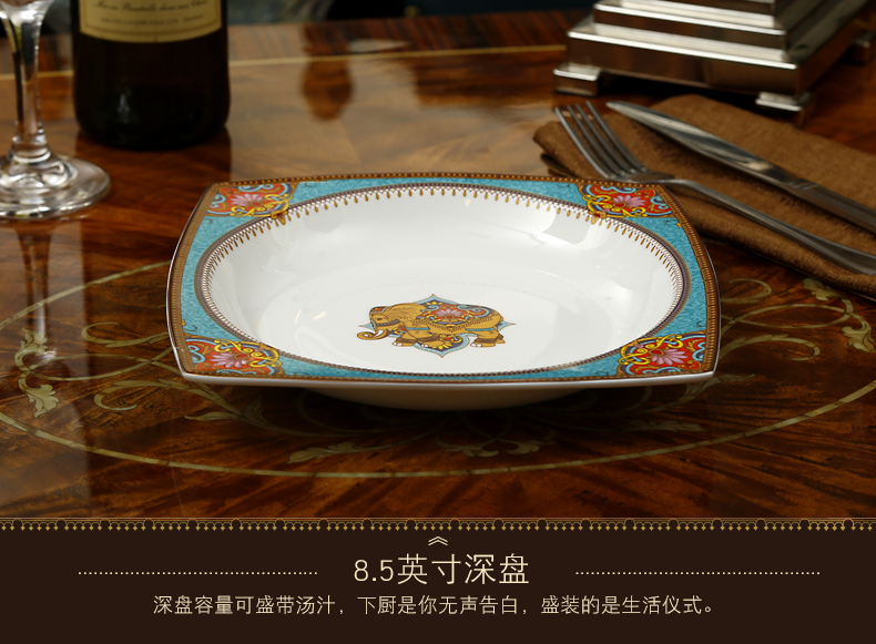 The dishes suit ipads porcelain tableware ceramics from The dishes home plate portfolio Bangkok amorous feelings of European - style bowl chopsticks sets