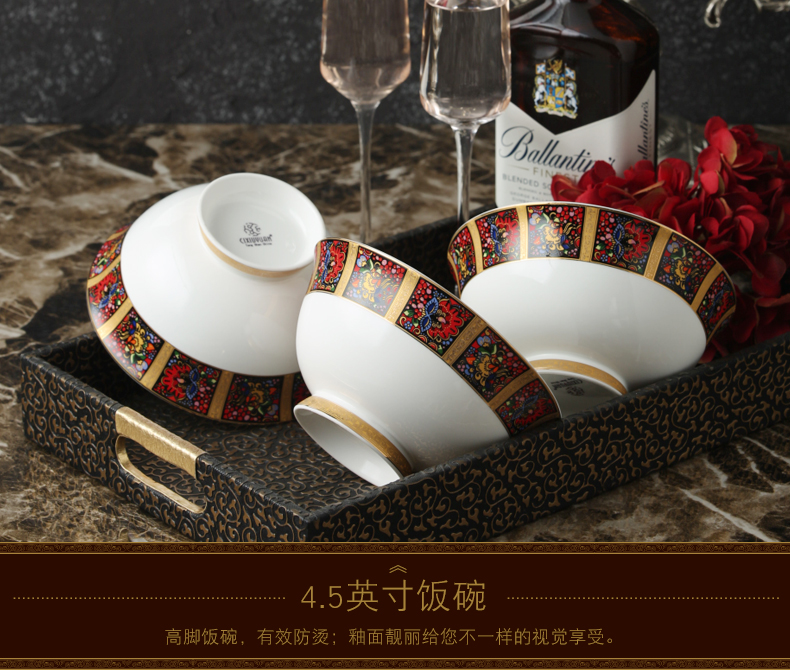 The dishes suit 28 skull porcelain tableware ceramics creative household bowl dish dish plate suit national style