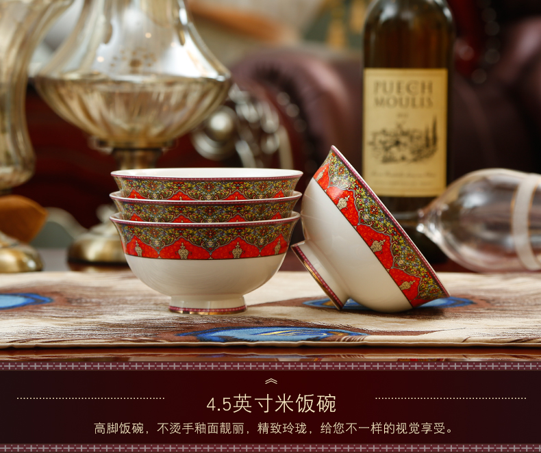 American tableware dishes suit household western European ipads porcelain tableware suit Persian flavor dishes household composition