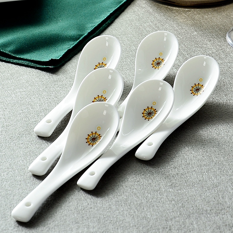 Porcelain show source creative ipads Porcelain run household ceramics ladle soup small spoon, run rice rice spoon, ceramic tableware