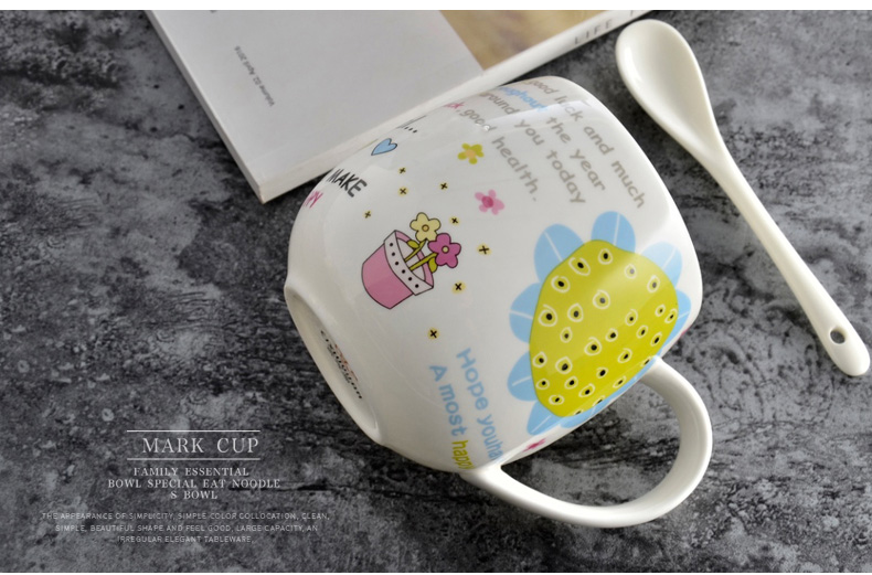 Porcelain show the source of creative mark cup glass ceramic cup couples lovely ipads China cups of coffee cup of milk a cup of tea cups