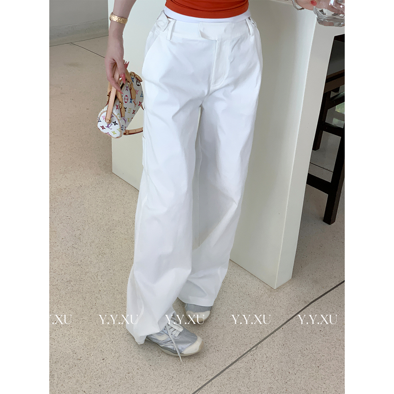 Xu Yuanyuan【Dream Pants】Summer Thin Wide-Leg Pants for Women, Sweet and Cool, Slimming, Suitable for All Body Types, Casual Long Pants 1426