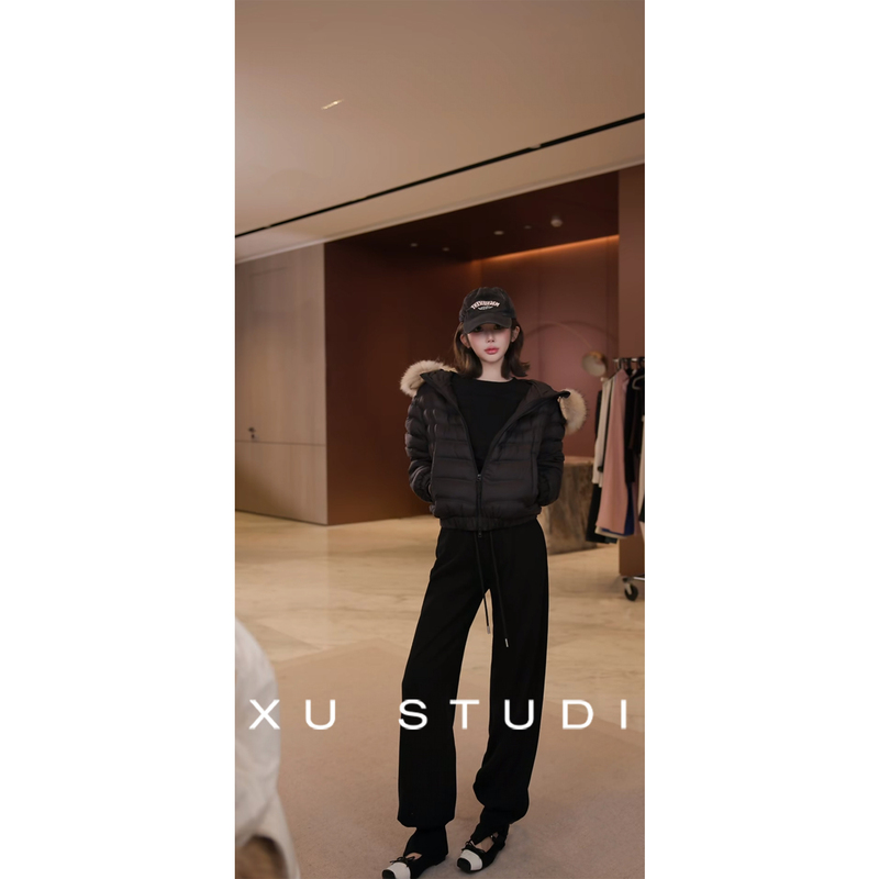 Yuan Yuan [Winter Lazy Pants] Korean-Style Jogger Sweatpants for Women, Autumn and Winter Loose Fit, Slimming, Fleece-Lined Casual Pants Xk1173
