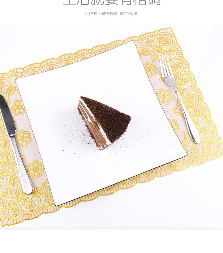 PVC bát mạ vàng pad coaster gạt tàn pad ktv bình mat cách nhiệt mat mat bảng placemat nhà phong cách châu Âu - Khăn trải bàn khăn phủ bàn hội nghị