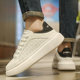 Men's shoes 2026 new spring fashion brand high-end versatile casual McQueen white shoes increased sports thick sole sneakers
