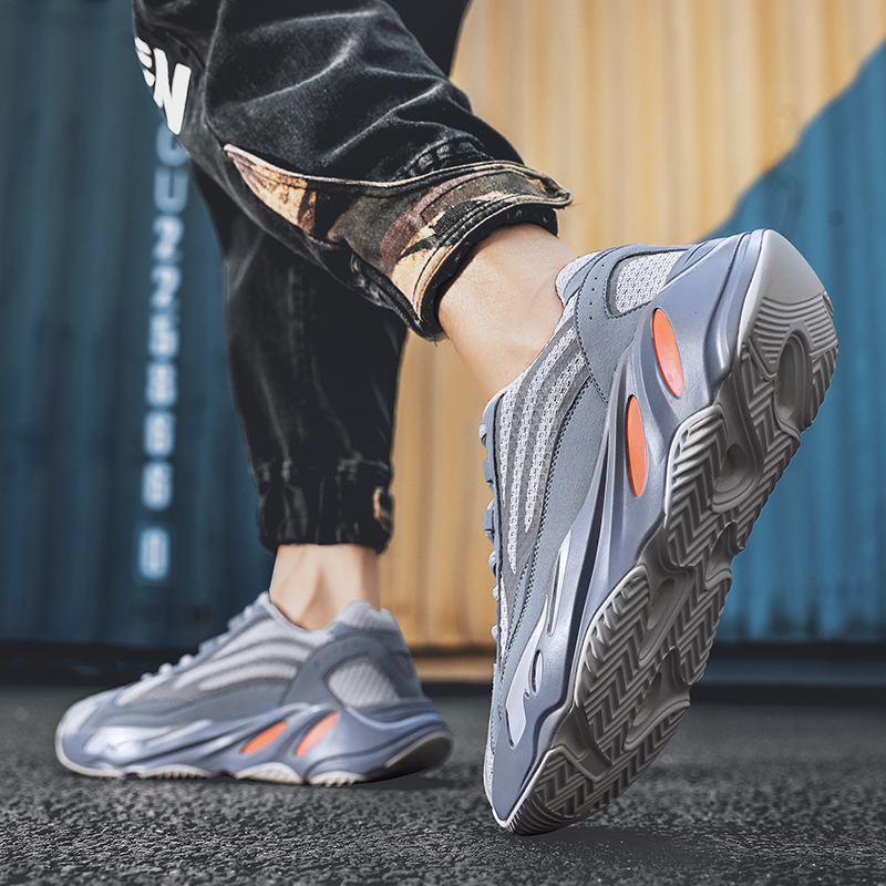 Male Shoes ins Old Dad Tide Shoes Summer Breathable Mesh Red Coconut 700 Men 100 Hitch Mesh Surface Casual Running Sneakers