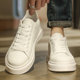 White shoes for men 2026 new spring trendy brand high-end thick-soled McQueen versatile sports and leisure sneakers