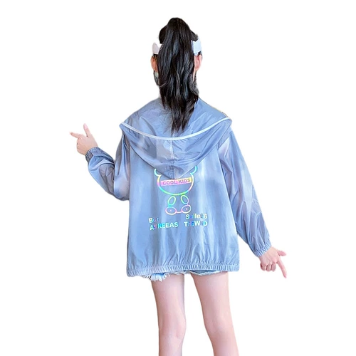 Солнцезащитный крем, летняя детская легкая и тонкая дышащая шелковая одежда для защиты от солнца, коллекция 2023, подходит для подростков