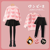 9350 Свитер+2130 черный плюс бархат