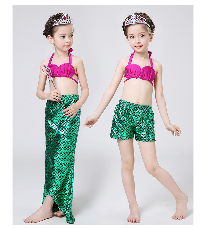 Áo tắm cho bé gái mùa xuân nóng bỏng chia bé gái bikini bé trai công chúa nhỏ nàng tiên cá phù hợp với quần áo bơi bikini trẻ em