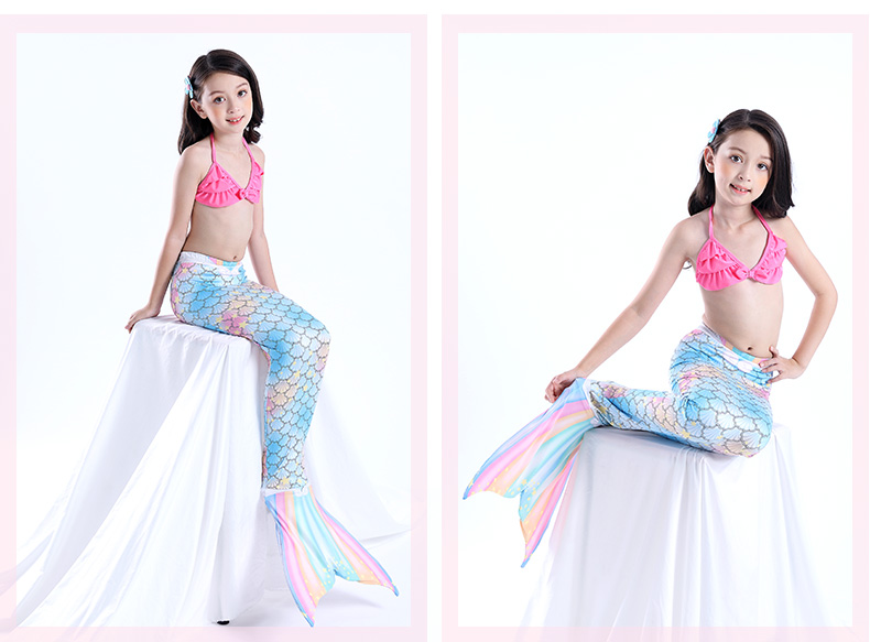 Đồ bơi bé gái trẻ em nữ lớn trẻ em chia đôi công chúa nàng tiên cá trang phục bikini đuôi dài gợi cảm đồ bơi giá tốt