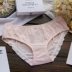 Silver Star Unicorn Cô gái tinh khiết cotton trái tim màu rắn ren thấp eo tam giác kích thước lớn đồ lót 092