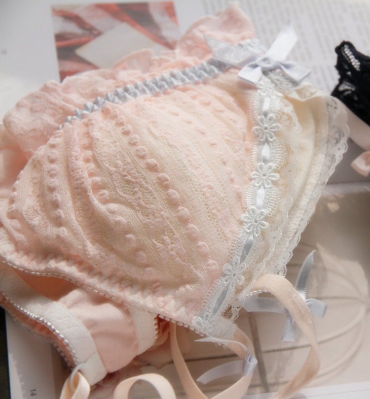 [] Nhật Bản nguyên chất cotton công sở nặng ren cô gái ngọt ngào không có vành ngủ đồ lót bra set 188 đồ lót đẹp