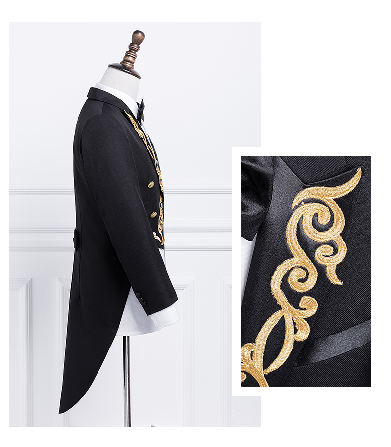 Tuxedo nam tự tu sân khấu nhạc trưởng trang phục người lớn ca sĩ chủ trang phục phù hợp với trang phục nam blazer nam