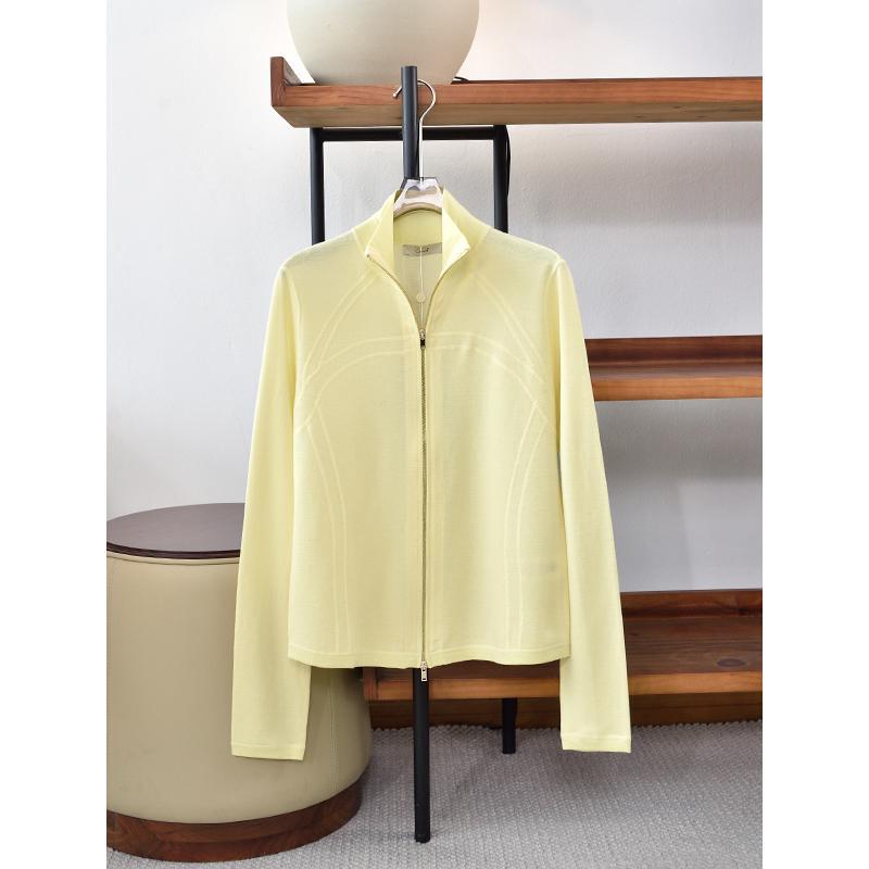 New Autumn and Winter Product, Slimming, Exposed Stitching, 120S Sheep Wool, Half-High Collar, Zippered Cardigan, Wool Sweater New Autumn and Winter Product, Slimming, Exposed Stitching, 120S Sheep Wool, Half-High Collar, Zippered Cardigan, Wool Sweater