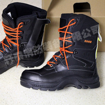 Firefighting rescue boots firefighter high-top combat rescue shoes labor protection protective boots anti-smash and puncture-proof