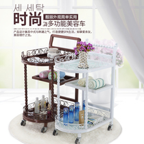 Beauty cart European hairdressing beauty salon nail barber shop iron trolley tool cart special clearance