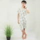 Bộ đồ ngủ bằng lụa cotton trung niên thanh niên mùa hè mỏng nam dài tay