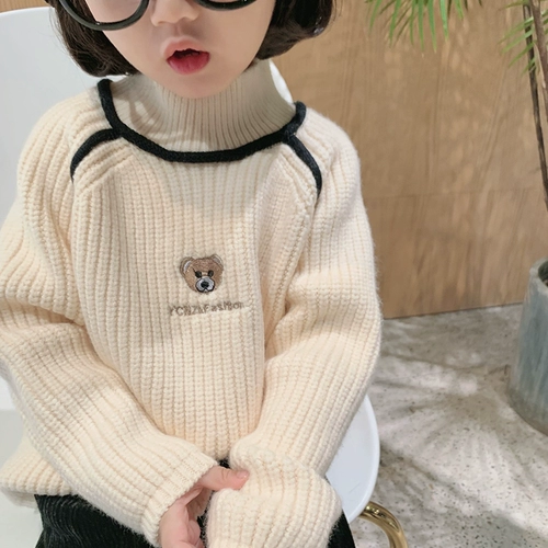 Детский мультяшный трикотажный свитер, пуховик, детская одежда, коллекция 2021