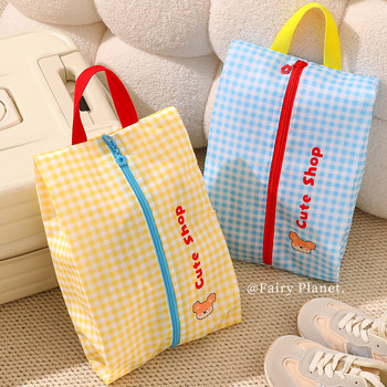 Portable dustproof travel fitness shoe storage bag