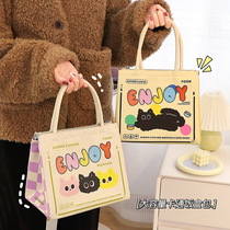 Insulation Lunch Box Bag Cute High Face Value Students Special Portable Hand Bag Subs Office Workers Large Capacity Lunch Bag