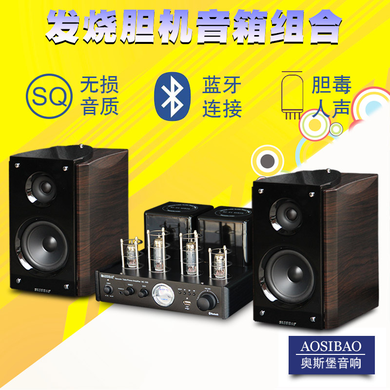 Gallbladder Vacuum Tube Power Release Machine Sound Combined Fever 5 Inch HiFi Bookshelf Type Horn Suit USB Without Distortion Bluetooth