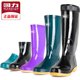 Pull back winter plastic rain boots