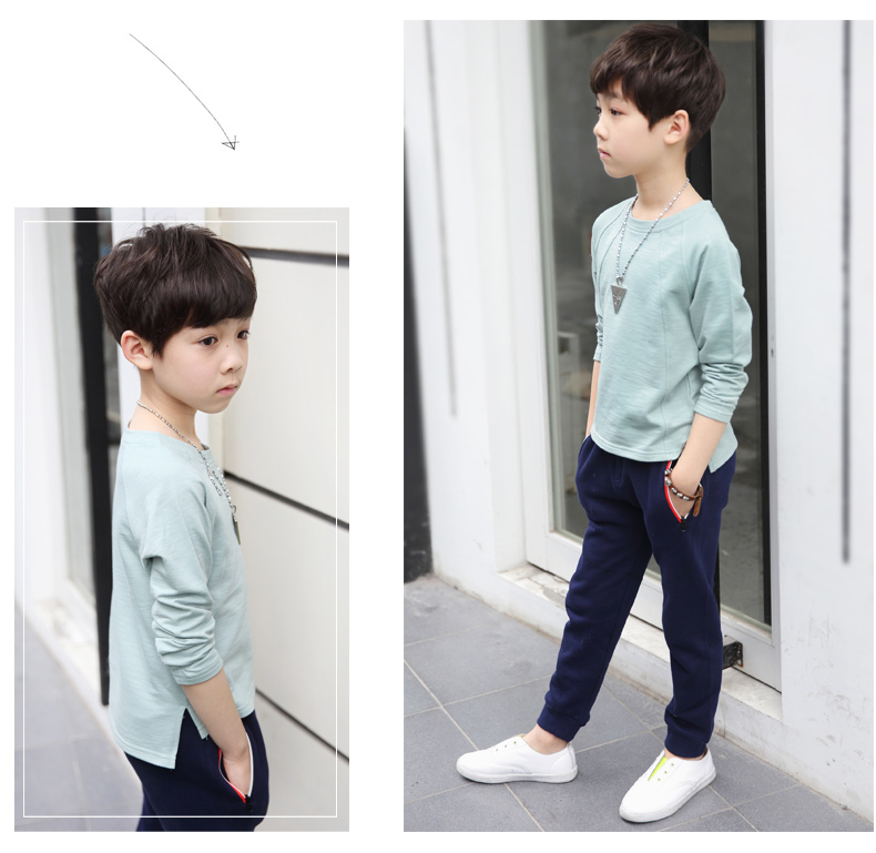 Áo thun bé trai cotton dài tay mùa xuân mới 2019 cho bé sơ sinh đáy quần áo trẻ em từ bi mùa xuân và mùa thu quần áo trẻ em áo thun bé trai cao cấp