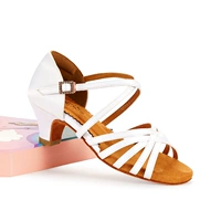 Белая модернизированная модель [шелковое атлас]/антисвязанное каблук хлопок/высота 4,5 см в высоту