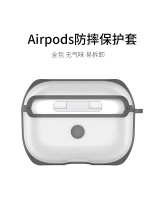 Suitable for apple iphone airpodspro Bluetooth headphone sleeve airpods3 three generations pure color transparent anti-loss frosted protection shell soft and hard tide card brief