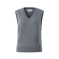 (100% sheep wool) Eland Yilian Vest Womens College V-neck Lightweight and Comfortable Vest 2024 Autumn New Style