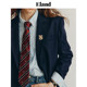 Eland elegant suit women's wool blended fabric gray lapel collar temperament jacket spring and autumn