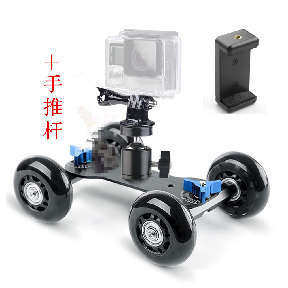 Live Fast Hand Photography Mobile Phone Rack Small Cart Single Eye Camera Pulley Trolley Super Silent Desktop Dolly