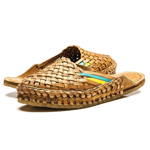 Плетеные кожаные туфли для кожаной обуви, тапочки, кожаная обувь, Индия, воловья кожа