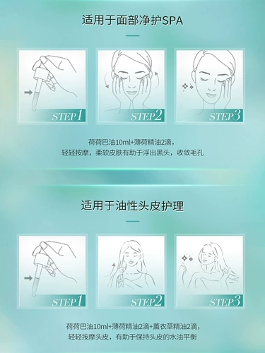 Мятное масло, импортная натуральная аромотерапия, разглаживающий массажер, маска для лица для ухода за кожей, США, 10 мл