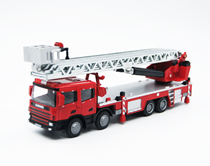 Alloy plastic simulation police car toy car model-Sacha Minor Police Series Police Car Cloud Ladder Fire Truck