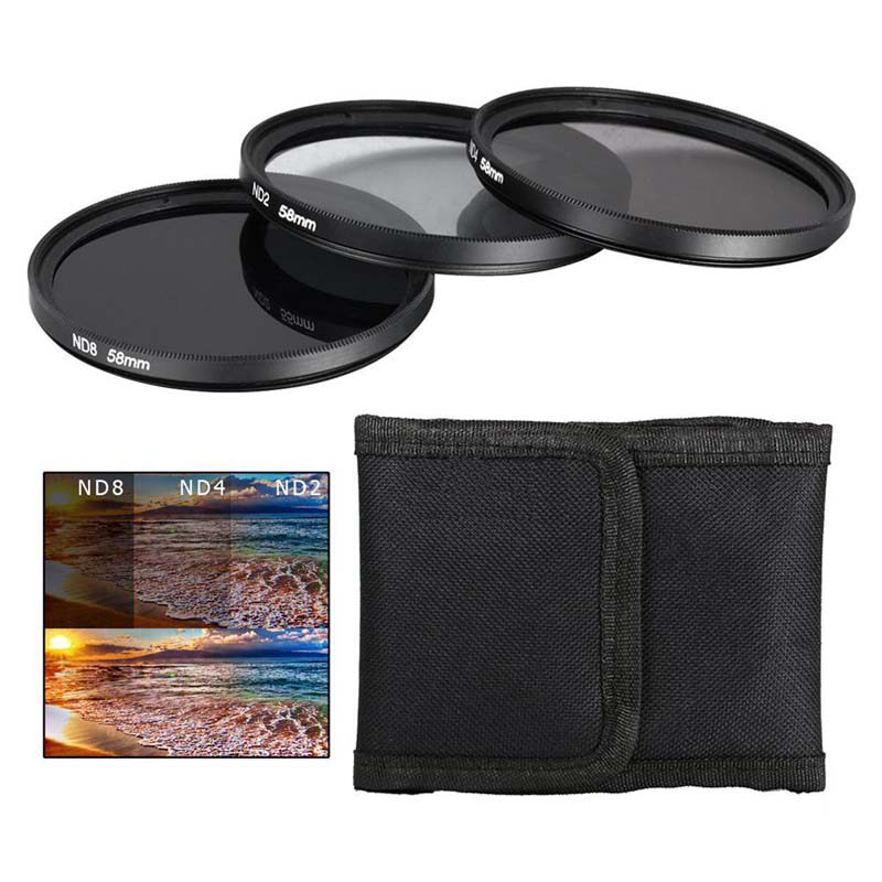 ND2 4 8 filter 37 49 52 55 58 62 67 72 77MM medium gray density mirror light reduction mirror