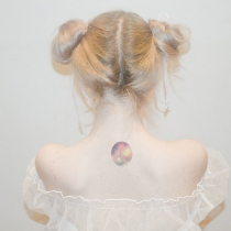 Xinsu orange waterproof men and women lasting Moon Moon fresh cute girl natural personality collarbone neck tattoo patch