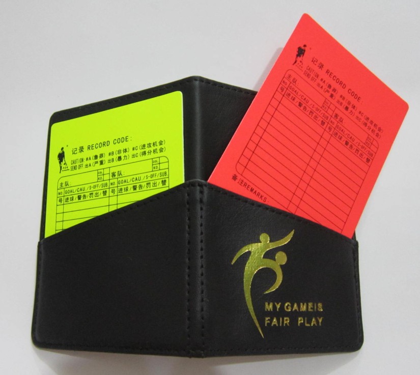 Guangzhou Dongming can write dual-purpose red and yellow card referee record card football referee red and yellow card