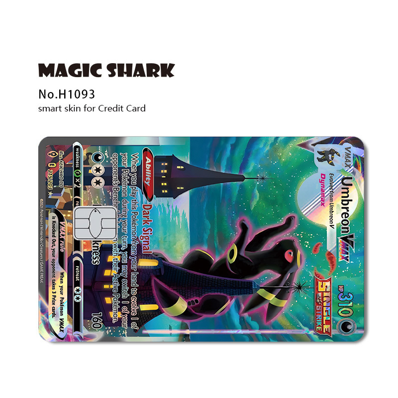 Bus Meal Student Bank Credit Card Ultra-Thin High-Definition Flash Holographic Sticker Moon Eevee Bus Meal Student Bank Credit Card Ultra-Thin High-Definition Flash Holographic Sticker Moon Eevee