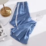 Летняя одежда, тонкие джинсы для отдыха, шелковые штаны, подходит для полных девушек, по фигуре