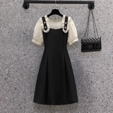 Летний дизайнерский комплект, платье, большой размер, подходит для полных девушек, по фигуре, тренд сезона