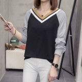 Осенняя модная рубашка, лонгслив, большой размер, коллекция 2023, подходит для полных девушек