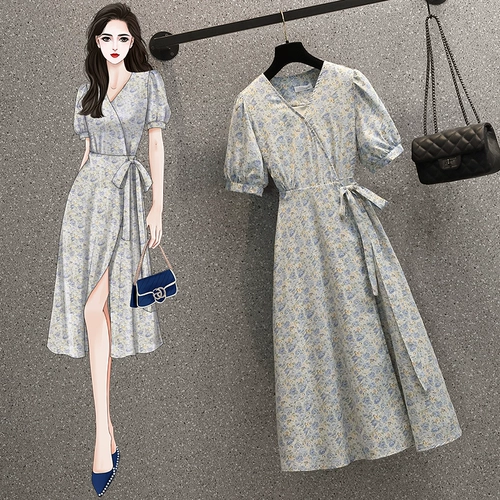 Летний приталенный корсет, платье для отдыха, большой размер, подходит для полных девушек, цветочный принт