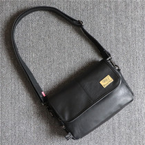 threebox mens bag vintage shoulder bag Japan and Korea mens and womens flip soft leather bag casual shoulder bag mens bag tide