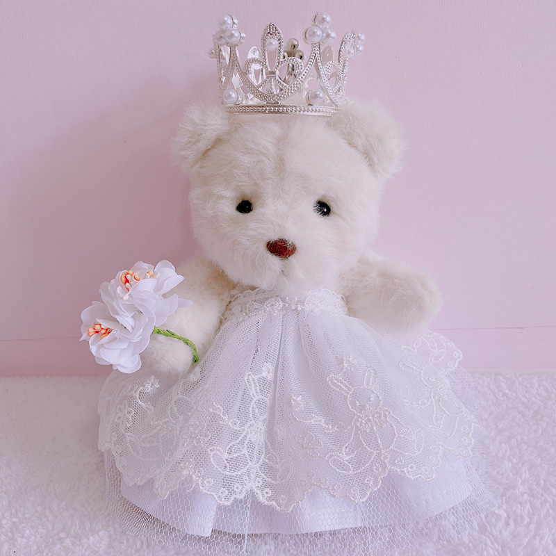 TeddyTales Lena Bear Artisanal Plush Teddy Bear Press-Bed Dolls Doll Wedding Lena Bear Suit Gown Suits