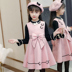 Korean Air Version chúa váy mùa xuân dress Little Girl Vest Váy trẻ em Girls váy Set New Nhi. 